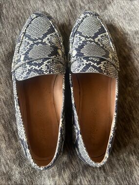 Madewell Alex Snake-embossed Loafers EUC SZ 7.5